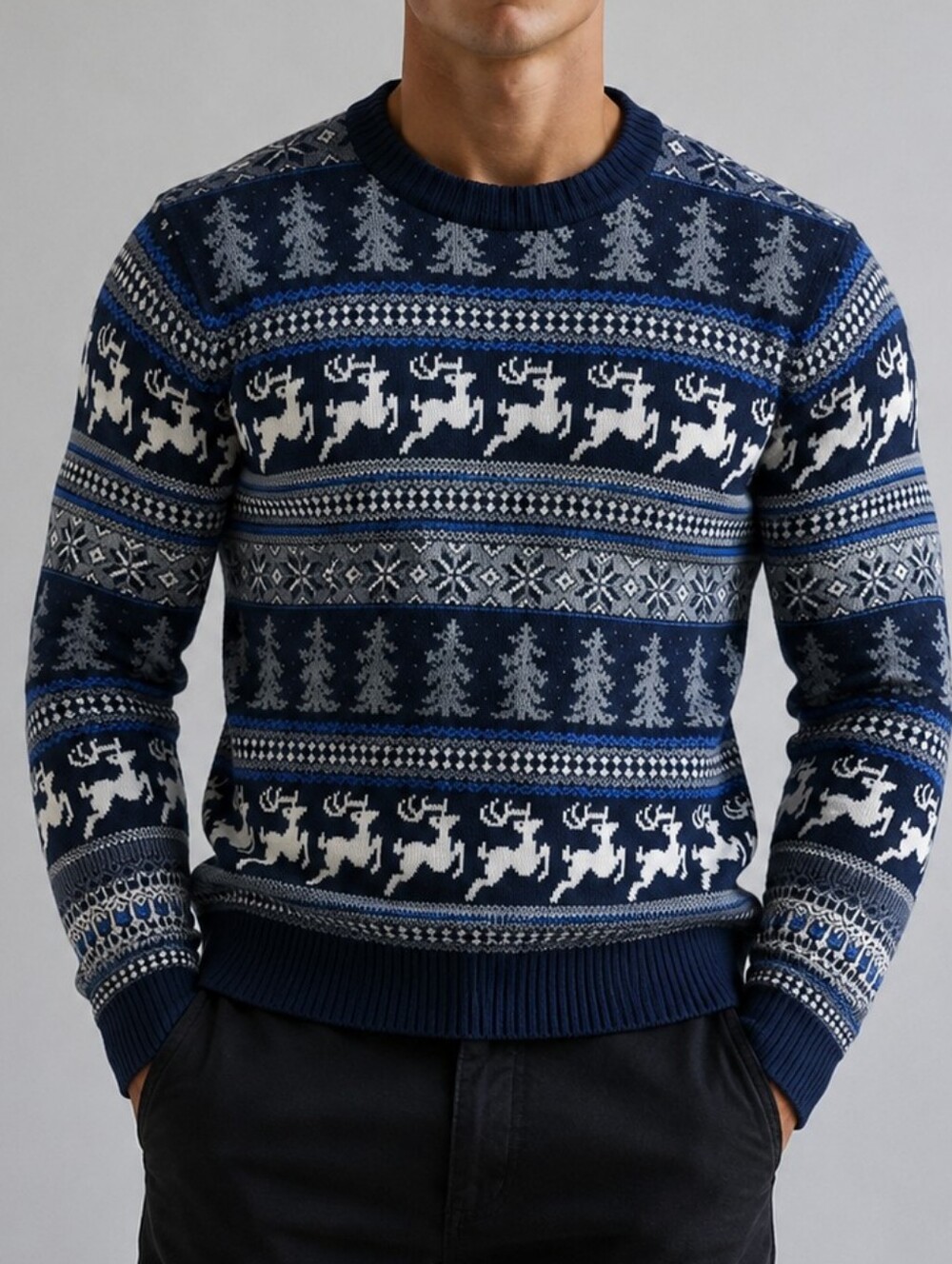 Men Women aspen winter knit sweater fair isle size M Medium ski lodge holiday